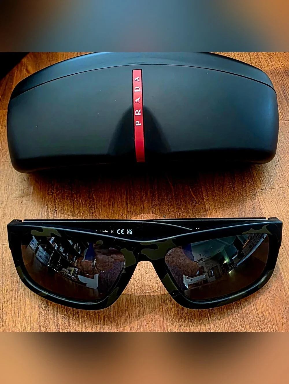 Prada Linea Rossa Men’s Grey Mirror Sunglasses